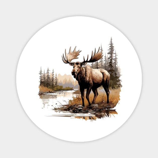 Moose Nature Magnet by zooleisurelife